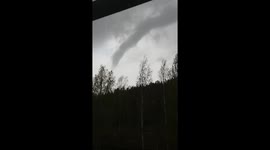 Bizarre cloud spotted spinning in sky during thunderstorm in Finland