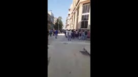 Asi estan las colas en Cuba para comprar pollo