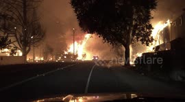 Small town on Fire!  Horrific Forest Fire in California.