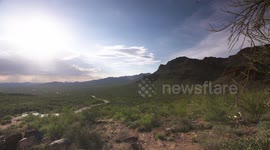 Mountainous Hillsides With Road