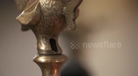 Brass Bird Candle Tray
