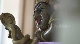 Ceramic Statue of Shiva Holding Serpent