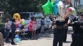 Los Angeles Police go all-out to help 8-year-old celebrate quarantined birthday