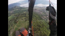 Watch this near-fatal paragliding fail where chute ALMOST didn't open