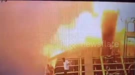 Chemical tanker crew jump into river to escape after ship explodes in China