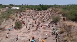 Social distancing compromised at large-scale government work program in India