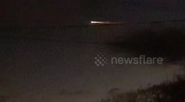 Space debris re-entering atmosphere lights up night sky above southeast Australia