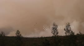 Helicopter in action against Wildfire