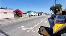 Man avoids spike strips while being chased by LAPD