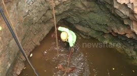South Indian firefighters rescue stray dog that fell into 40-foot-well