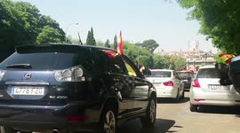 The Vox protest in Madrid ends in a monumental traffic jam that fails to comply with sanitary measures.