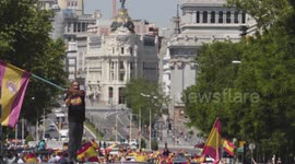 Thousands of far-right demonstrators block the center of Madrid in protest against government's handling of COVID-19 crisis