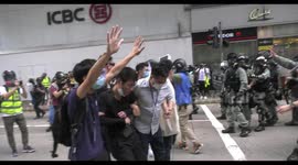 District councillors pepper sprayed in Hong Kong crackdown