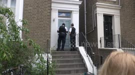 Police officers arrive at home of Dominic Cummings