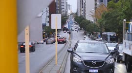 Traffic on St George Terrace During Covid 19