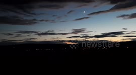 Watch the video as night falls in time lapse