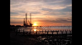 Sunset time lapse in Sheerness, Kent, UK