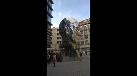 The Rotating Sculpture of Franz Kafka’s Head in a Prague