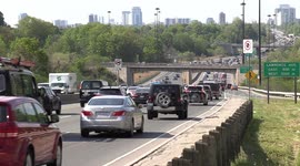 Traffic queues build up as Canada’s most populous province slowly reopens