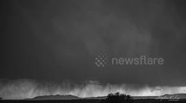 Amazing timelapse of sheets of rain falling over northern New Mexico