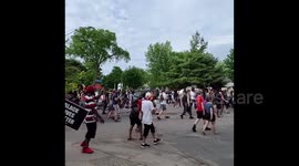 Peaceful protesting of George Floyd's murder.