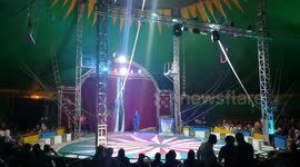 Balous Perform Dangerous Walk on robe