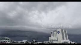 Watch as tornado shelf clouds move over Kennedy Space Center in Florida