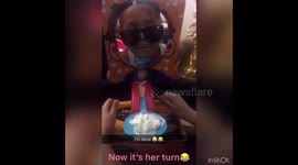 Little sister Aavah gets her karma playing a family game