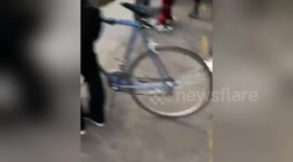 Peaceful protester hit in head with canister during George Floyd demonstration in Minneapolis
