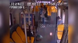 Phone playing music explodes in passenger's pocket on Chinese bus