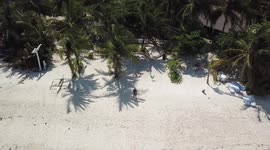 A drone view of the island of Malapascua in the Philippines