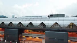 A drone view of the Kai Tak cruise terminal
