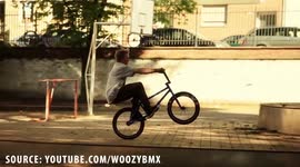 Cool BMX professional Athlete performs amazing viral tricks on his BMX Bike