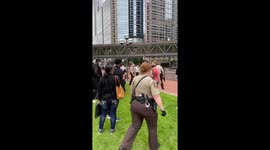 White man yelling racist slurs at peaceful protest in Minneapolis