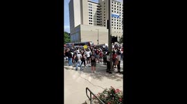 Protests in downtown houston