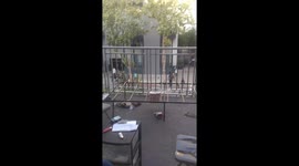 Fires and San Jose Police advance on rioters during George Floyd protests.