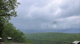 Watch as shelf cloud and strong storms move through western Pennsylvania in wake of a cold front