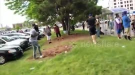 Umbrella Guy before tear gas May 27