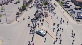 Fargo ND Protest 4K Stabilized Aerial Footage 2