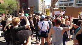 New York: Thousands march in response to police killing of George Floyd, chanting 'I can't breathe'