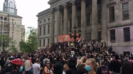 GEORGE FLOYD PROTEST AT BOROUGH HALL IN DOWNTOWN BROOKLYN, MAY 30 2020