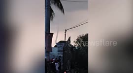 Residents capture triple waterspout on Philippines island