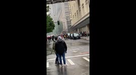 Window bashing in Seattle - George Floyd protests