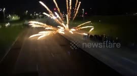 Arkansas protester hurls firework at SWAT team