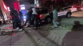 US Unrest: Looters raid Beverly Hills liquor store and steal ATM machine