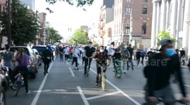 George Floyd Protestors March down Bedford Avenue