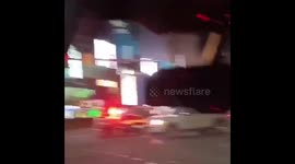 Las Vegas police taking down protestor