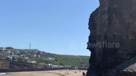 Beach Rescue on Portreath Beach - Man Collapsed given CPR
