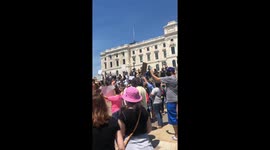 Peaceful protest for George Floyd at Minnesota State Capitol