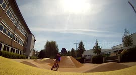 Funny Sports Fail: BMX Biker crashes into camera after doing tricks
